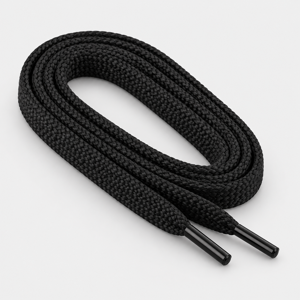Cordones para Zapatillas Blancos y Negros planos