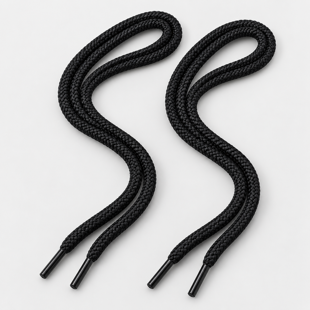 Cordones para Zapatillas Blancos y Negros redondos