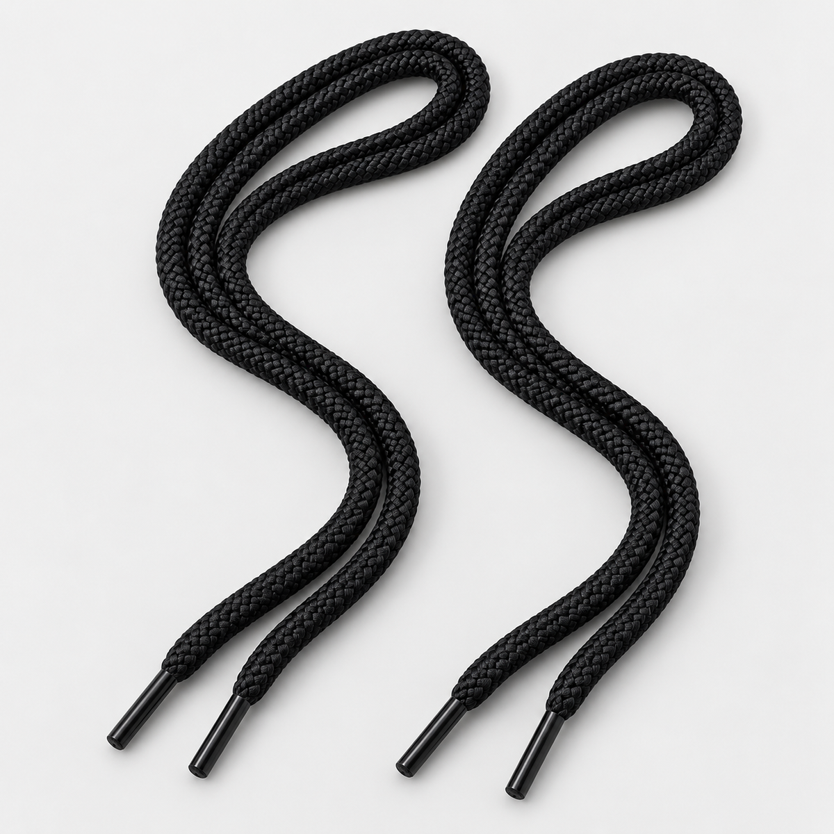 Cordones para Zapatillas Blancos y Negros redondos