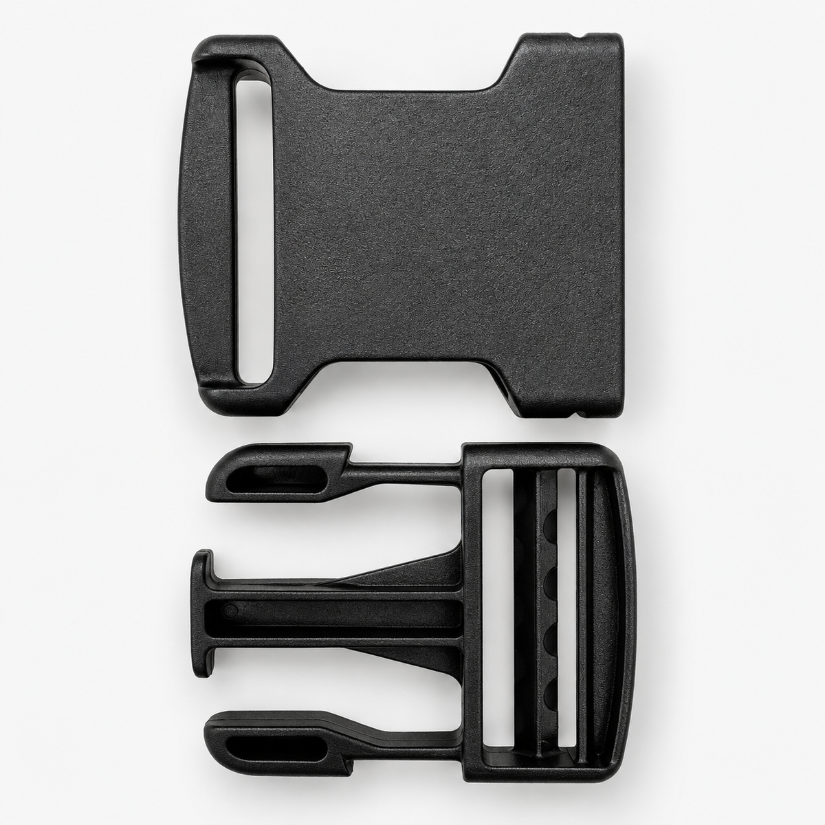 Broche de Mochila de Cierre Rápido Negro 48 x 65 mm – Hebilla de Plástico para Correas