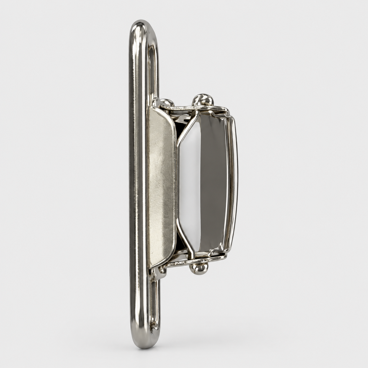 Broche Metálico para Tirantes de Hombre con Pinza – Plata 30 x 35 mm
