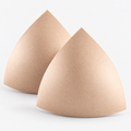 Copas triangulares para sujetador con relleno color beige