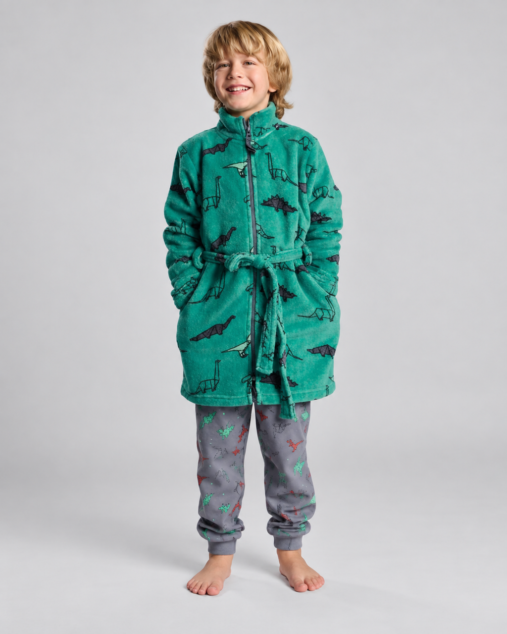 Bata Infantil Coralina Dinosaurios Verde