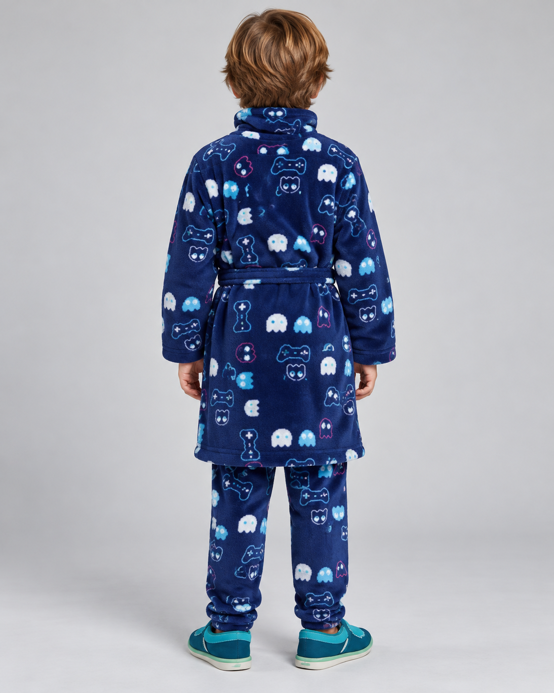 Bata Infantil Coralina Gamer Azul Marino