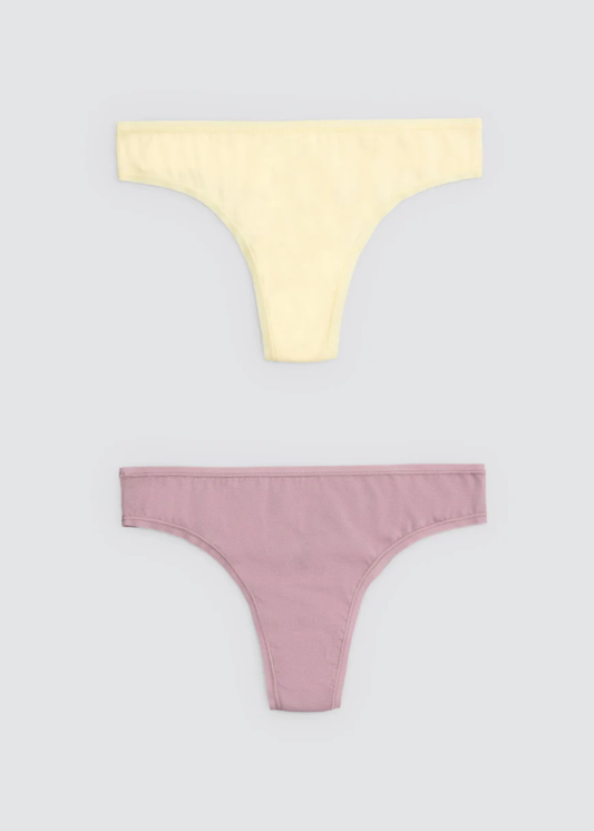 PACK-2 TANGAS BASICOS AMARILLO ROSE