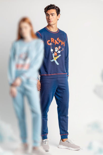 PIJAMA MANGA LARGA HOMBRE MICKEY CRASH