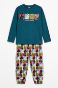 Pijama Niño Star Wars Classic Wars Azul 100% Algodón Manga Larga