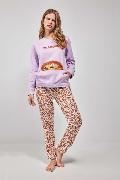 PIJAMA MANGA LARGA MUJER WILD WORD LYON