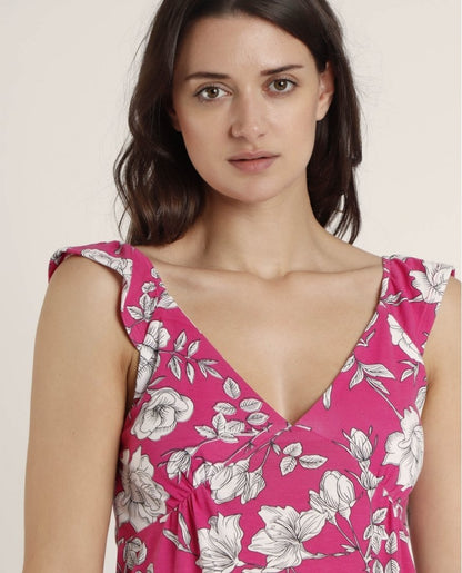 VESTIDO DE TIRANTES ANCHOS BEACH FLOERS