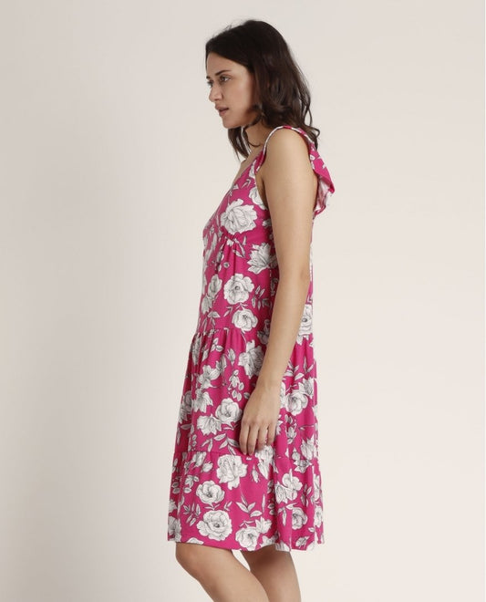 VESTIDO DE TIRANTES ANCHOS BEACH FLOERS