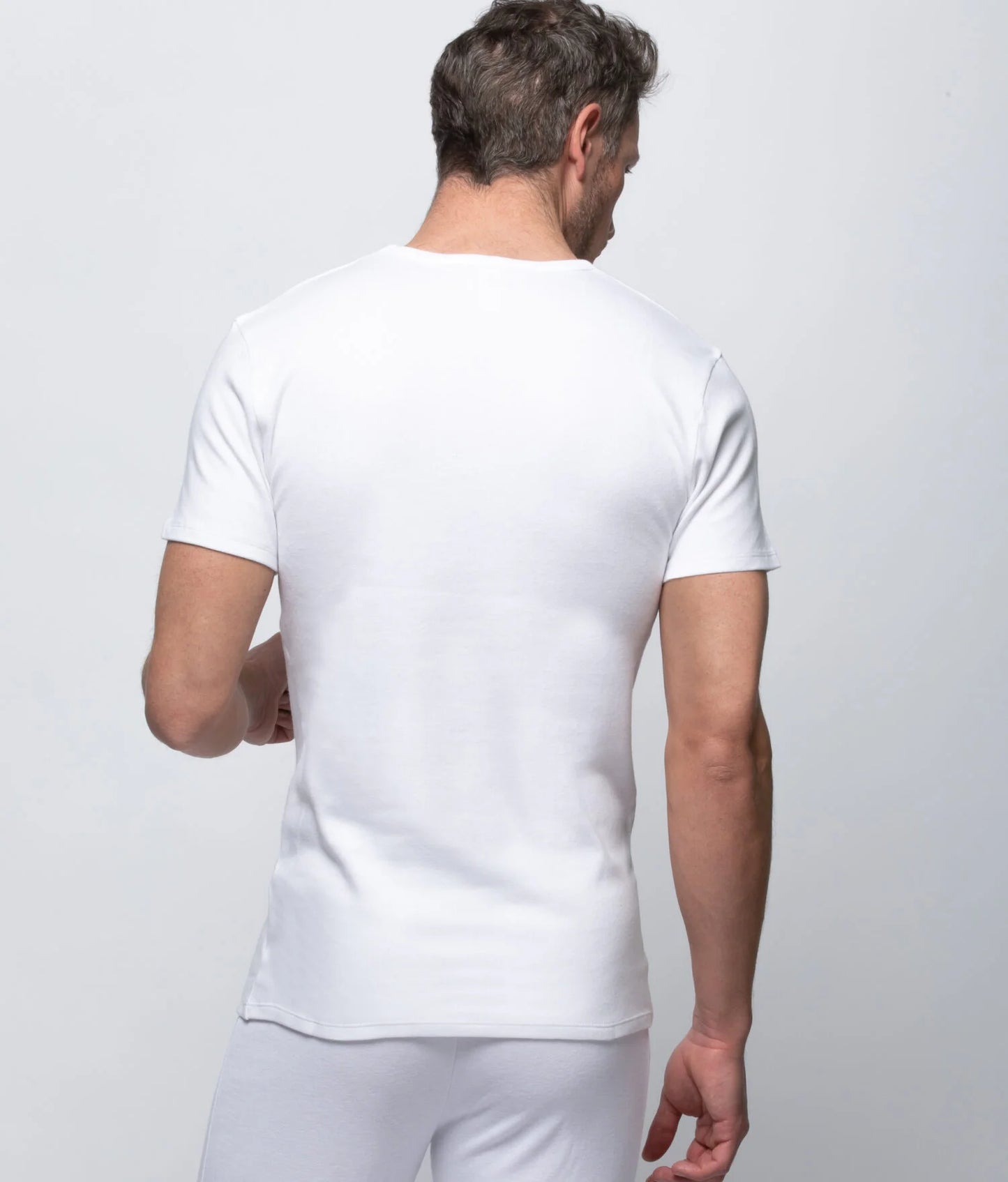 CAMISETA INTERIOR TÉRMICA MANGA CORTA ALGODÓN DE INVIERNO 100% INTERLOCK LISO