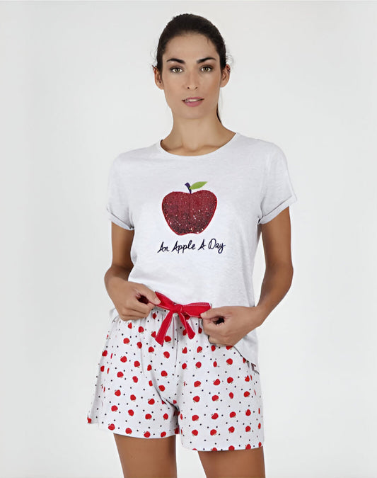 PIJAMA MANGA CORTA AN APPLE DAY