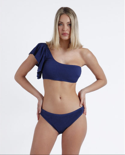BIKINI ASIMETRICO VOLANTE ESTRUCTURA MARINO