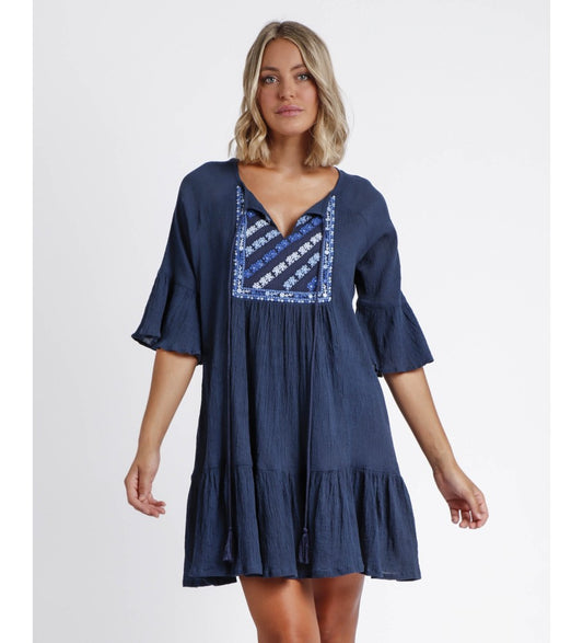 VESTIDO PARADISE NAVY WORLD