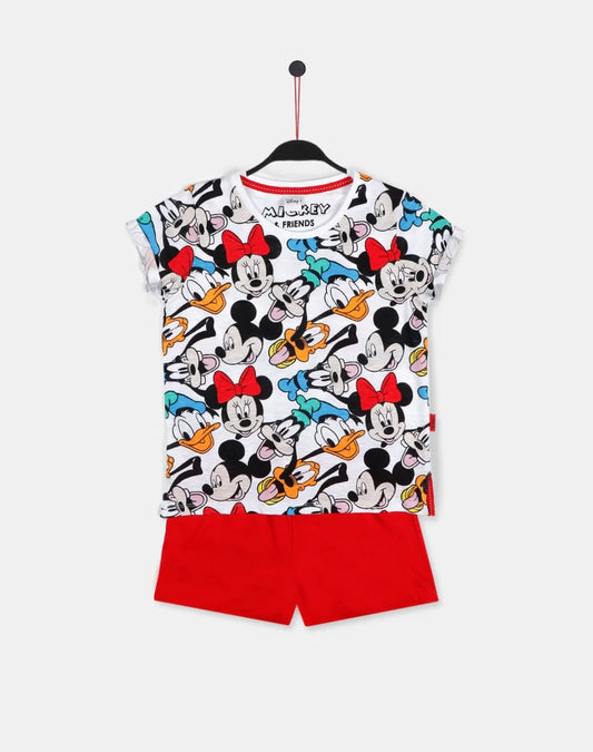 PIJAMA INFANTIL MANGA CORTA NIÑA MICKEY AND FRIENDS