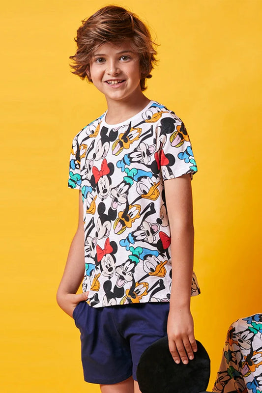 PIJAMA INFANTIL MANGA CORTA NIÑO DISNEY MICKEY AND FRIENDS
