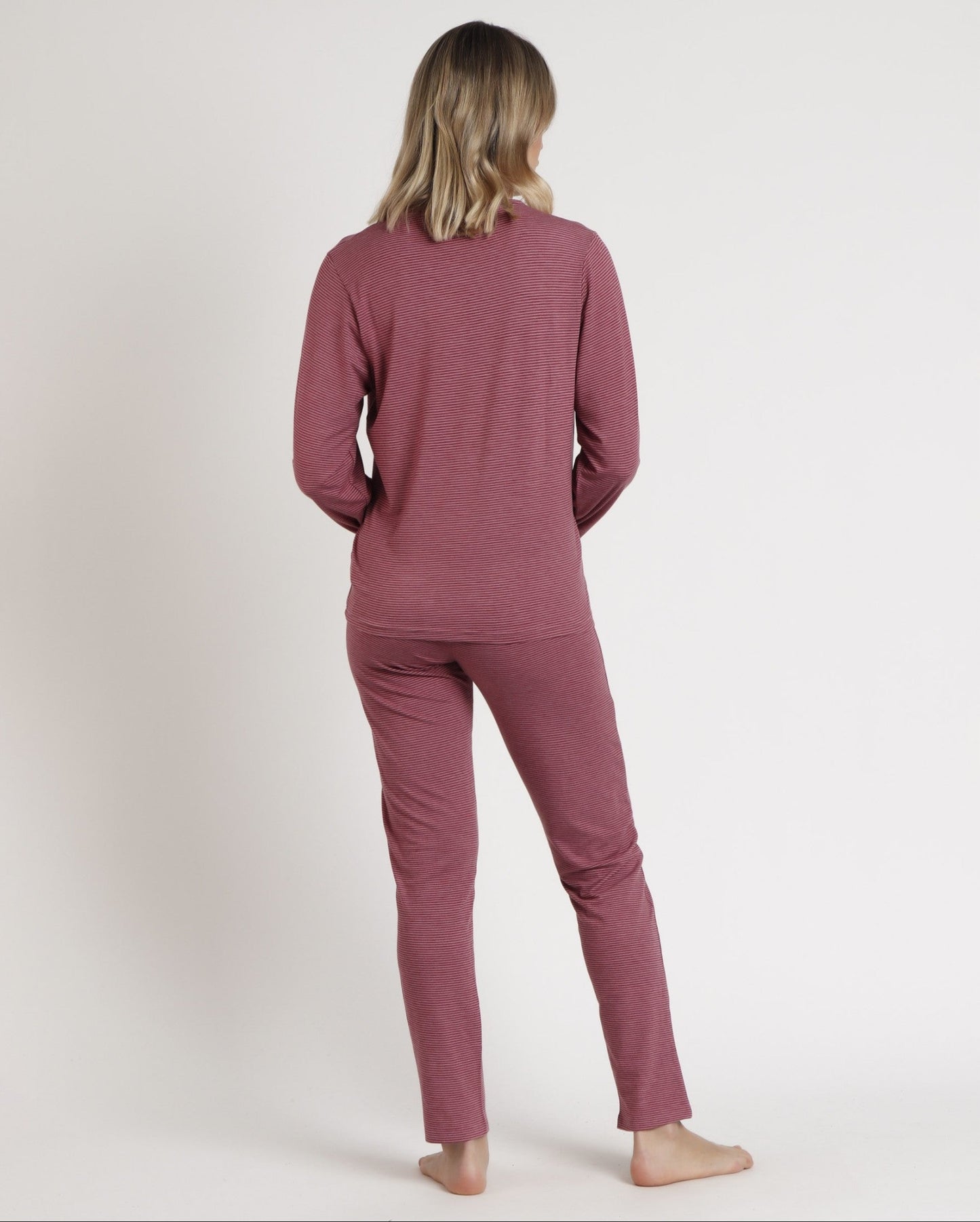 PIJAMA MANGA LARGA MUJER SOFT STRIPES