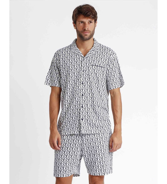 PIJAMA MANGA CORTA ABOTONADO SOFT LOGO