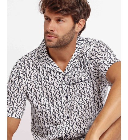PIJAMA MANGA CORTA ABOTONADO SOFT LOGO