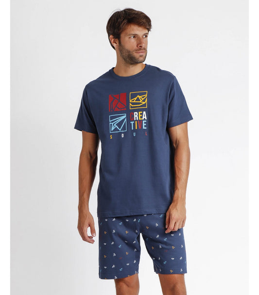 PIJAMA MANGA CORTA ORIGAMI CREATIVE SOUL