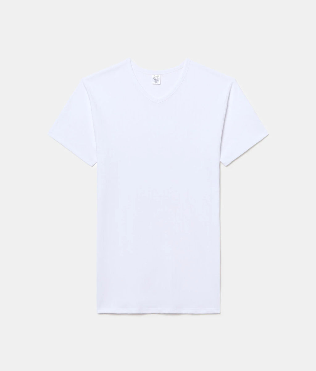 CAMISETA INTERIOR TÉRMICA MANGA CORTA ALGODON 100% CUELLO V