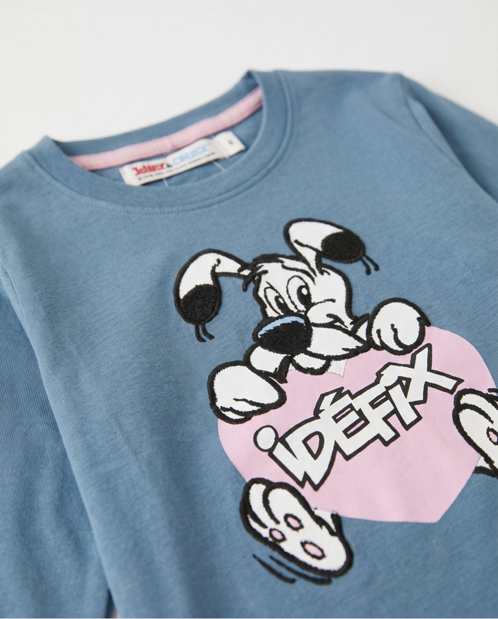 Pijama de niña Astérix Idéfix manga larga azul