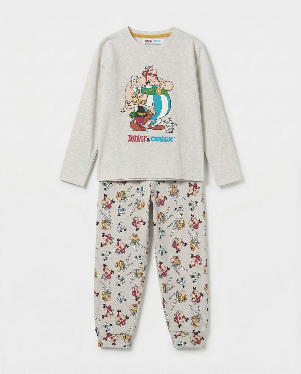 Pijama Niña Astérix y Obélix Le Copains Beige Manga Larga de Algodón