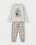 Pijama Niña Astérix y Obélix Le Copains Beige Manga Larga de Algodón