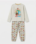 Pijama Niño Astérix y Obélix Le Copains Beige Manga Larga de Algodón