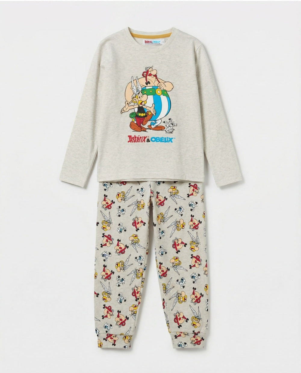 Pijama Niño Astérix y Obélix Le Copains Beige Manga Larga de Algodón