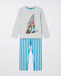 Pijama Niño Astérix y Obélix Menhir 100% Algodón Gris Jaspe