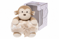 Manta bebé con peluche mono Gamberritos beige
