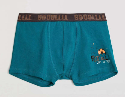 PACK-2 BOXERS INFANTIL NIÑO LOVE PLAY FOOTBALL