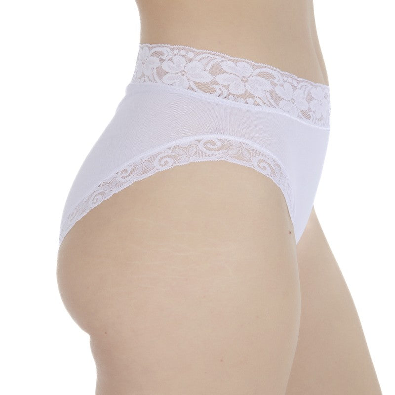 BRAGA MIDI ALGODON CON PUNTILLA SUAVE A LA PIEL