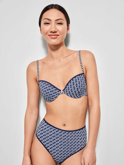 BIKINI ESTAMPADO ANUDADO MARINERO