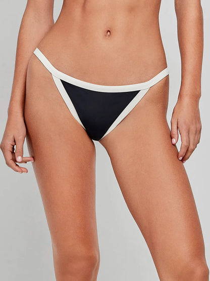 BIKINI BICOLOR BRAGA EN V BLACK AND WHITE