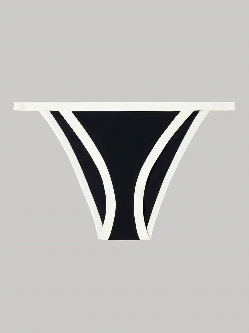 BIKINI BICOLOR BRAGA EN V BLACK AND WHITE