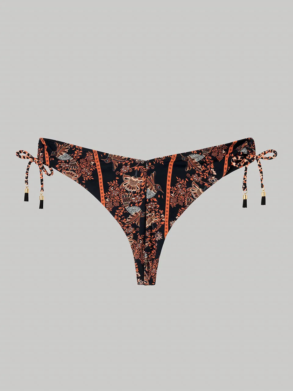 BIKINI BANDEAU ARO BRASILEÑA CORTE V LEOPARDO