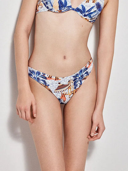 BIKINI CON ARO Y FOAM BRAGUITA CORTE CLASICO ESTAMPADO AFRICANO