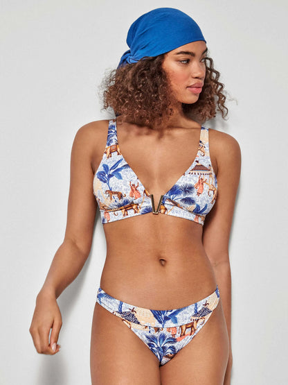 BIKINI TRIANGULAR SIN ARO ESTAMPADO AFRICANO