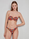 BIKINI MULTIPOSICION ANUDADO AL CUELLO ESTAMPADO TRIBAL