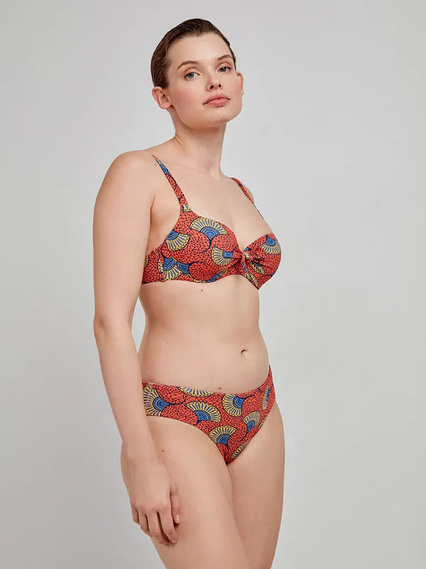 BIKINI ANUDADO BRAGA MIDI TRIBAL PRINT