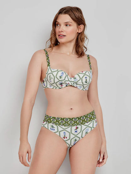BIKINI CRUZADO ESTAMPADO GREEN ROSES