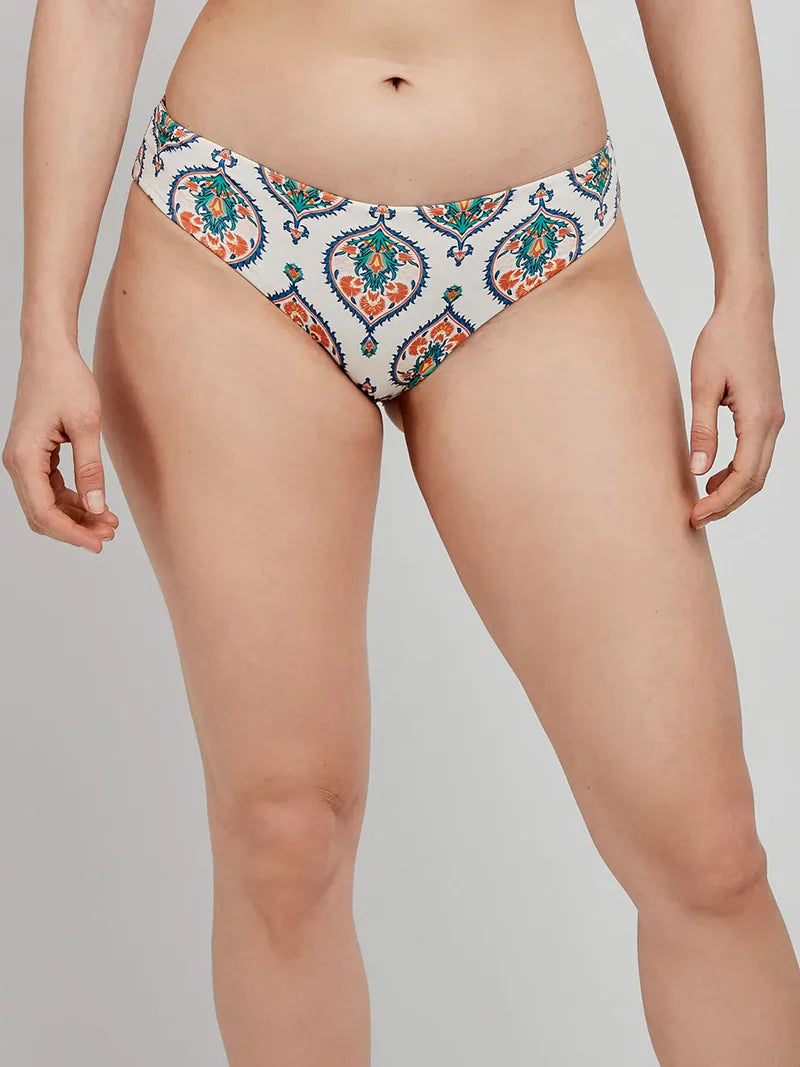 BIKINI CON ARO Y FOAM BRAGA MIDI ARABESCO PRINT