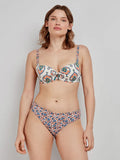BIKINI CON ARO Y FOAM BRAGA MIDI ARABESCO PRINT
