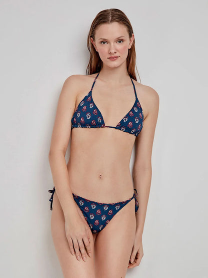 BIKINI TRIANGULAR REVERSIBLE BRAGUITA CON TIRAS LATERALES