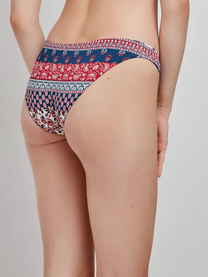 BIKINI CON ARO Y FOAM BRAGA REVERSIBLE ESTAMPADO ETNICO