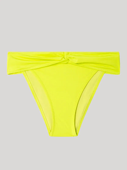 BIKINI FLUORESCENTE BANDEAU LISO BRAGUITA ESPECIAL ALTA