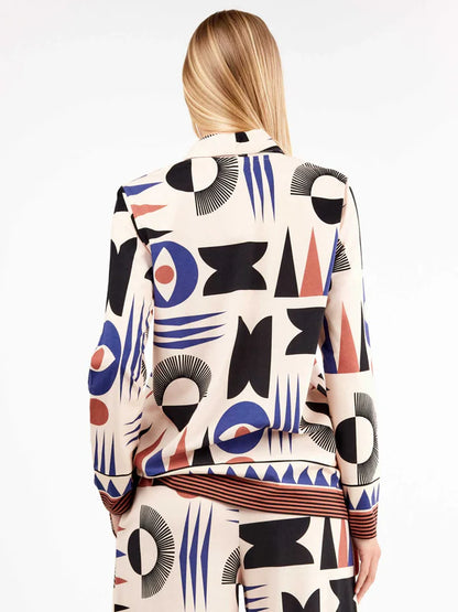 PIJAMA ABIERTO MANGA LARGA MUJER GEOMETRIC REASONS