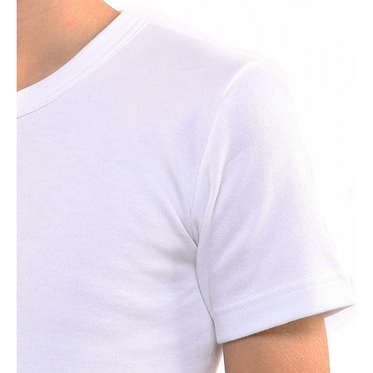 CAMISETA MANGA CORTA BÁSICA 100% ALGODÓN NIÑO
